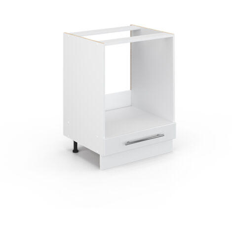 Armario para horno empotrado Fame-Line, Blanco alto brillo, 60 cm sin encimera, Vicco