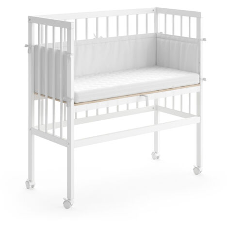 Cuna adicional Sophie, Blanco, 94 x 90 cm 1 barandilla lateral, Vitalispa