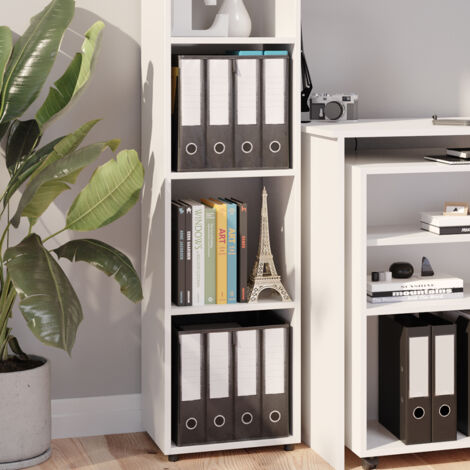 Separador de ambientes Ludus, Blanco, 142.5 x 36.2 cm con 2 cajas plegables opt.3, Vicco