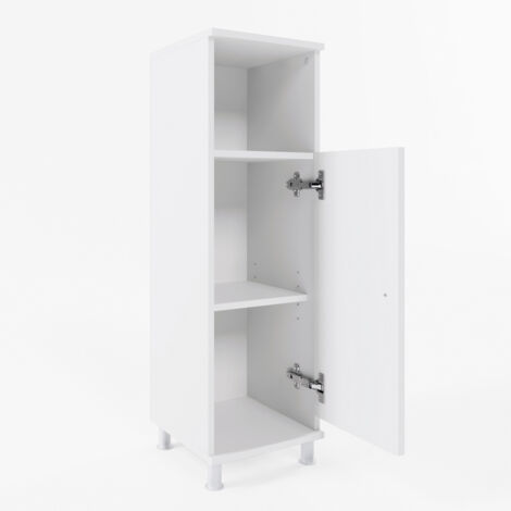 Armario de baño mediano Fynn, Blanco, 30 x 95 cm, Vicco