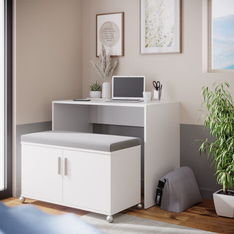 Escritorio Flona, Blanco, 93.2 x 60 cm, Vicco (1/5)