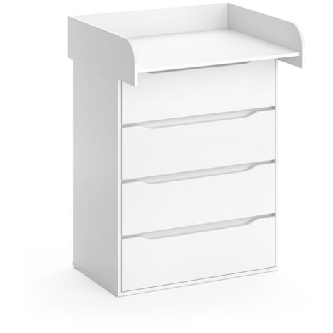 Cómoda cambiador Ruben, Blanco, 83.6 x 117 cm, Vicco