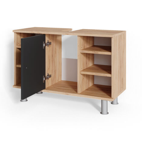 Mueble bajo lavabo Fynn, Antracita, 80 x 54 cm, Vicco