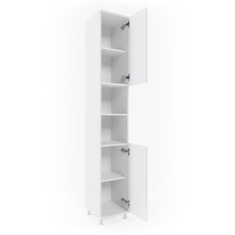 Armario de baño Fynn, Blanco, 30 x 190 cm, Vicco