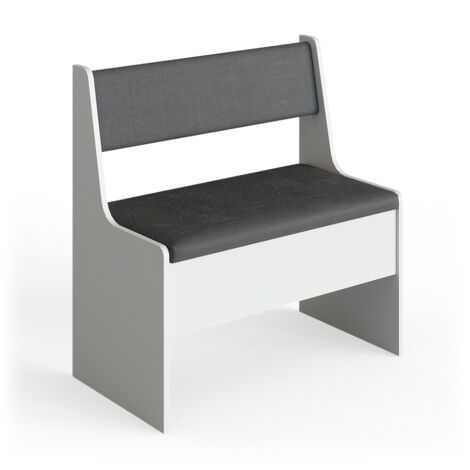 Banco de comedor Roman, Blanco, 76.6 x 41.5 cm, Vicco