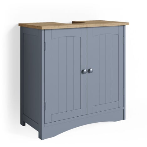 Mueble bajo lavabo Bianco, Gris, 60 x 60 cm, Vicco
