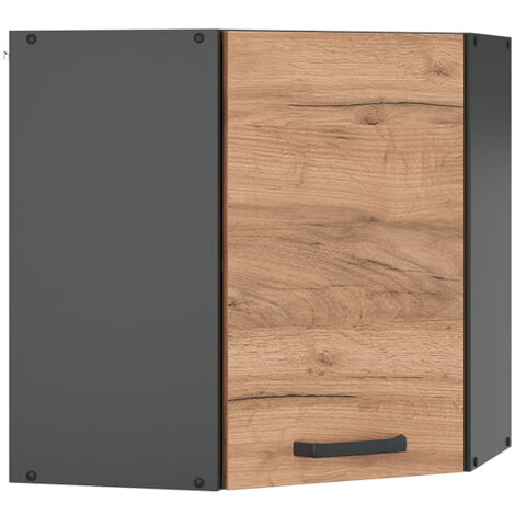 Armario colgante de esquina R-Line, Roble dorado, 57 cm, Vicco