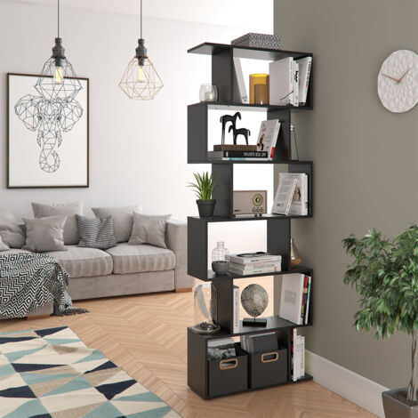 Separador de ambientes Levio, Negro, 70 x 192.2 cm, Vicco