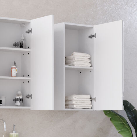 Armario de baño Freddy, Blanco, 77 x 36.4 cm, Vicco