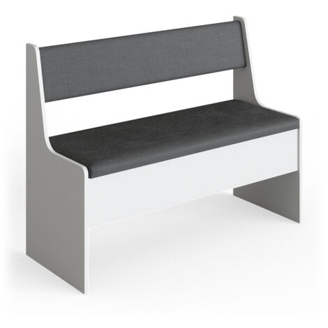 Banco de comedor Roman, Blanco, 106.6 x 41.5 cm, Vicco