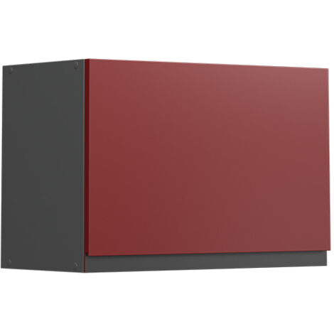 Armario colgante R-Line, Rojo, 60 cm En forma de J, plano, Vicco