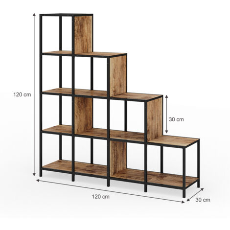 Divisor de ambientes Fyrk, Madera antigua, 120 x 120 cm, Vicco