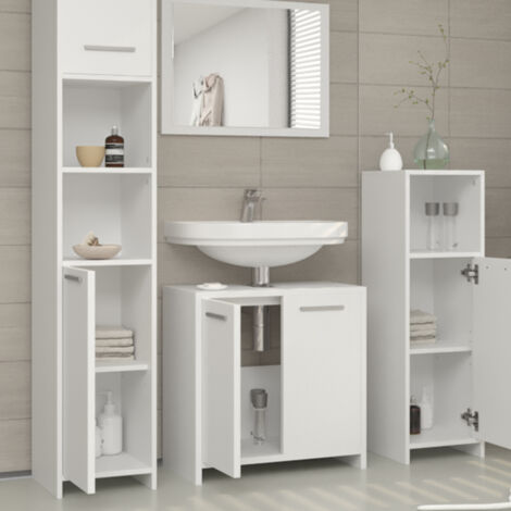 Mueble bajo lavabo Kiko, Blanco, 58 x 60 cm, Vicco
