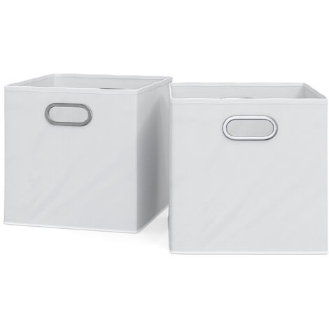 Caja plegable , Blanco, 30 x 30 cm Lote de 2, Vicco (1/5)