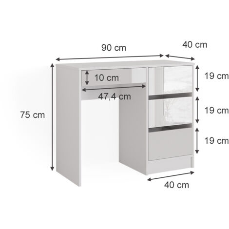 Mesa De Maquillaje Chino De Roble Rústico | 120 Cm Con 3 Cajones, Aglomerado Melamina - ¡Organiza Tus Cosméticos!