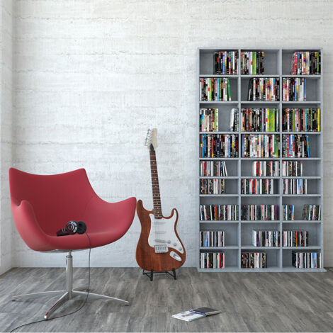 Estante para CDs Jukebox, Hormigón, 102 x 178 cm, Vicco