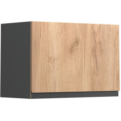 Armario colgante R-Line, Roble dorado, 60 cm En forma de J, plano, Vicco