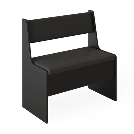 Banco de comedor Roman, Negro, 76.6 x 41.5 cm, Vicco