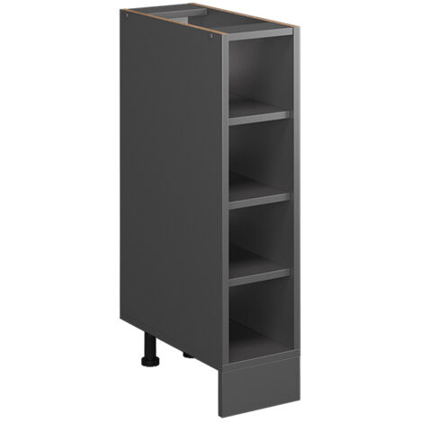 Estante de cocina R-Line, Antracita, 20 cm sin encimera, Vicco