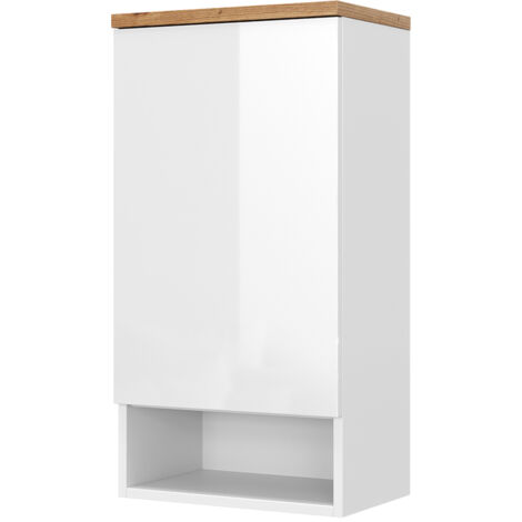 Armario de baño Eden, Blanco, 40 x 77.5 cm con 4 compartimentos, Vicco