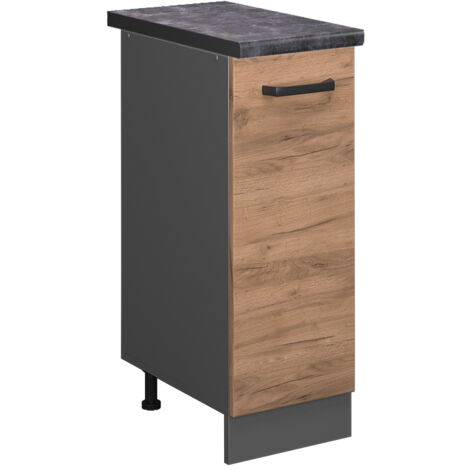 Armario de farmacia R-Line, Roble dorado, 30 cm , ET Antracita, Vicco