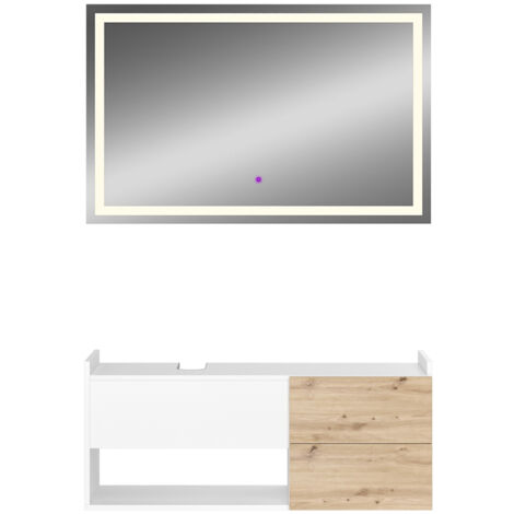 Conjunto de muebles de baño Alf, Blanco, 2 piezas, Vicco
