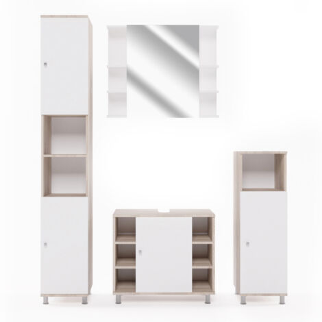 Conjunto de muebles de baño Fynn, Sonoma, 4 piezas, Vicco
