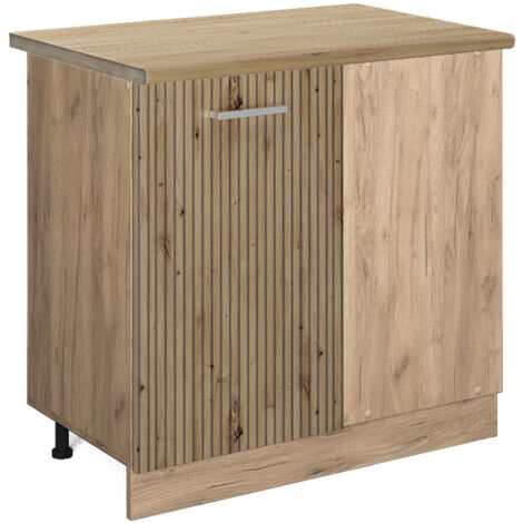 Armario de esquina R-Line, Roble artesanal, 86 cm , ET Roble, Vicco