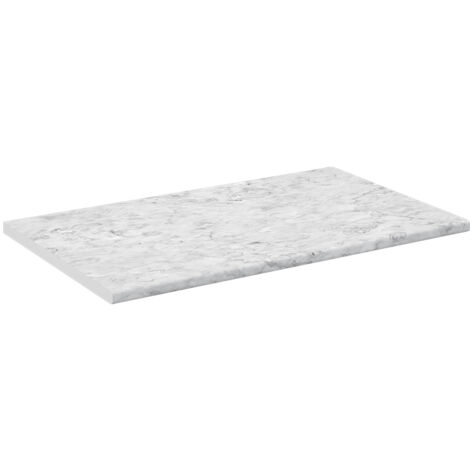 Encimera de cocina R-Line, Blanco/mármol, 100 cm, Vicco