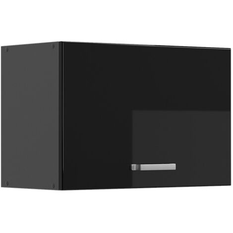 Armario colgante R-Line, Negro brillo intenso, 60 cm Plano, Vicco