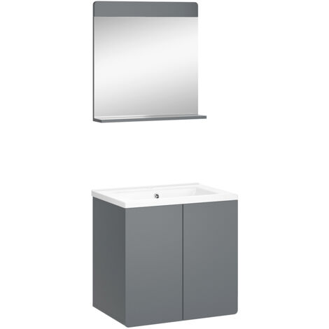 Conjunto de muebles de baño Izan, Gris, 2 partes, Vicco