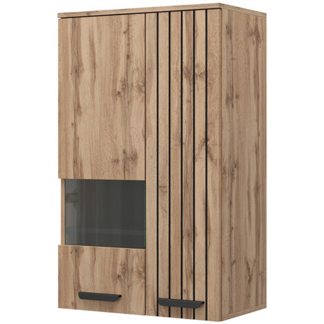 Armario de pared Amber, Marrón, 60.2 cm con 2 puertas, Vicco