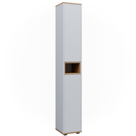 Armario de baño Didi, Blanco/Artesano, 30 x 192 cm con 2 puertas, Vicco (1/5)