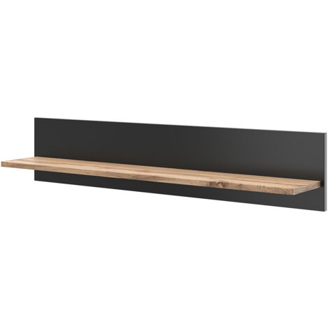 Estantería de pared Amber, Roble Wotan, 100 x 20 cm soporte de pared, Vicco
