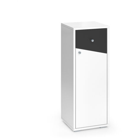 Demi Colonne De Salle De Bain Irida, Anthracite/blanc, 30x79cm