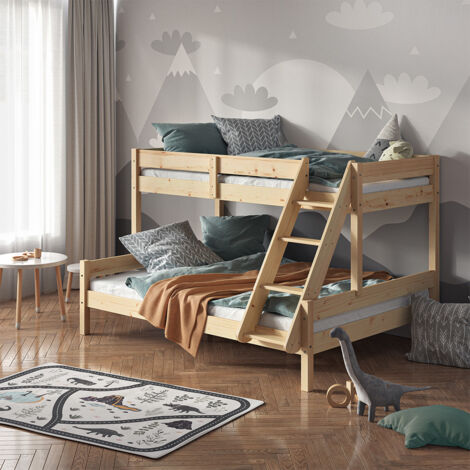 Litera Everest, Madera natural, 140x200 / 90x200 cm, Vitalispa