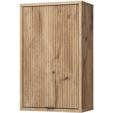 Armario de baño Eliza, Roble vikingo, 40 x 65 cm con una puerta, Vicco