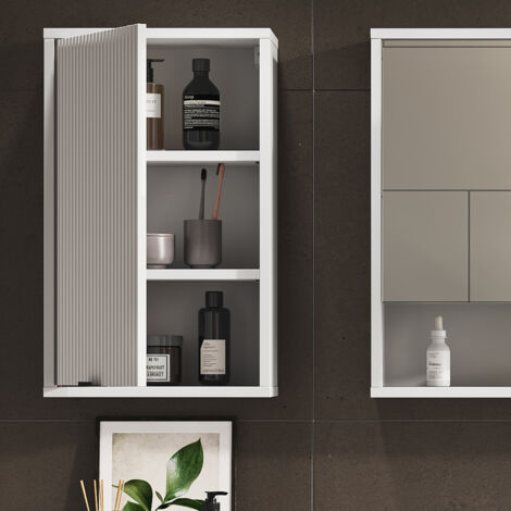 Armario de baño Eliza, Blanco, 40 x 65 cm con una puerta, Vicco