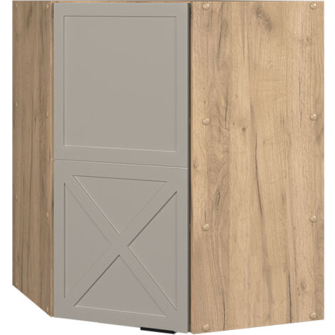 Armario colgante de esquina Fame-Line, GrisBeige, 57 cm, Vicco