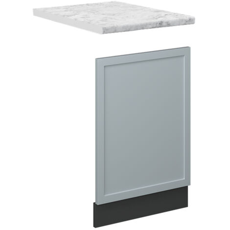 Panel frontal Fame-Line, Azul claro-gris, 45 cm , ET Mármol, Vicco