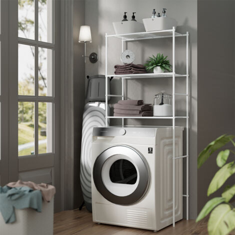 Mueble para lavadora Miso, Blanco, 66 x 162 cm, Vicco