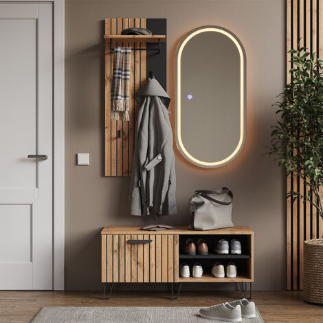 Armario Amber, Roble Wotan, 100 x 100 cm 3 partes, Vicco