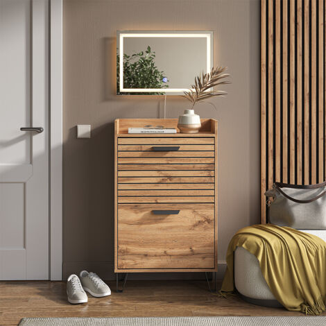 Armario Amber, Roble Wotan, 59.8 x 100 cm 2 partes, Vicco