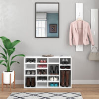 Armario para zapatos Lysander, Blanco, 104 x 65.5 cm, Vicco