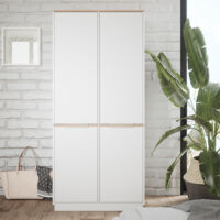 Estantería para carpetas Betti, Blanco, 82 x 179 cm con 6 estantes, Vicco