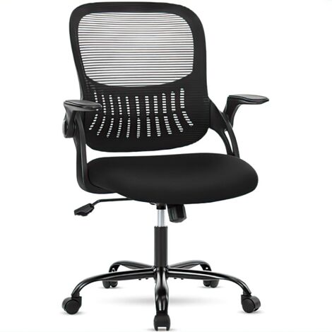 Coussins Accoudoirs Amovibles Pour Chaise De Bureau - 1 Paire Noir | Épaisseur 3cm | Sanglage Adjustable | Réduction Pression Coudes