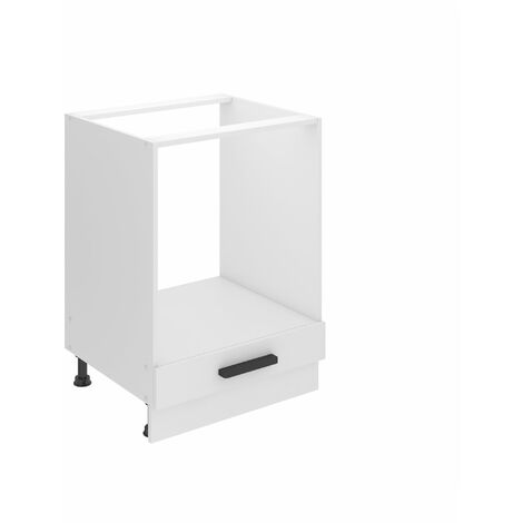 Belini Unterschrank Küche, Küchenunterschrank 60 cm Breite. SDP Küchenunterschrank ohne Arbeitsplatte. Küchenschrank ohne Tür, mit Schubladen, Weiß matt