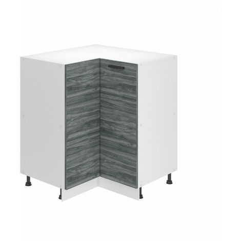 Belini Unterschrank Küche, Küchenunterschrank 90 cm Breite. SNP Küchenunterschrank ohne Arbeitsplatte. Eckschrank Küche mit 1 Tür, Glamour Wood