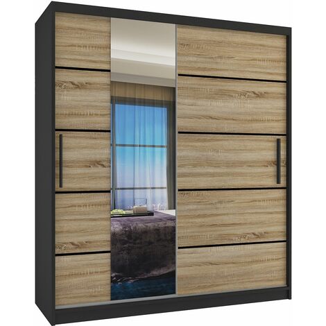 Schiebeschrank Belini 133 cm Mit Schubladen mit Spiegel eiche wotan eiche sonoma Hersteller
