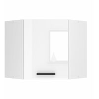 Belini Hängeschrank Küche, Küchenschränke SGN. Breite 60 cm. Oberschrank mit 1 Tür, Küchenhängeschränke, Wandschrank Hängend, Weiß Hochglanz